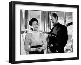 The Ghost and Mrs. Muir, Gene Tierney (Costume Designed by Oleg Cassini), Rex Harrison, 1947-null-Framed Photo