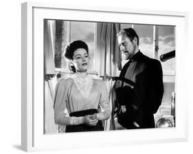 The Ghost and Mrs. Muir, Gene Tierney (Costume Designed by Oleg Cassini), Rex Harrison, 1947-null-Framed Photo