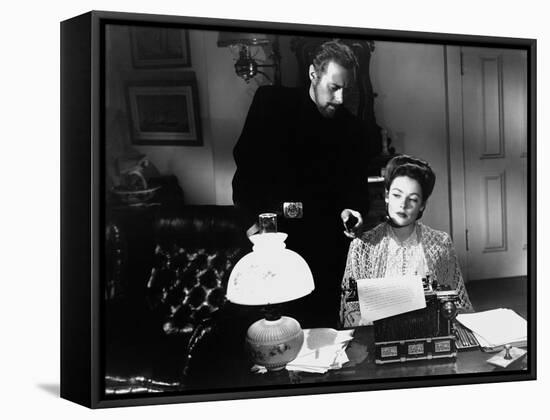 The Ghost And Mrs. Muir, Rex Harrison, Gene Tierney, 1947-null-Framed Stretched Canvas