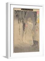 The Ghost of Okiku at Sarayashiki, 1890-Tsukioka Yoshitoshi-Framed Giclee Print