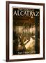 The Ghosts of Alcatraz Island - San Francisco, CA-Lantern Press-Framed Art Print
