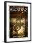 The Ghosts of Alcatraz Island - San Francisco, CA-Lantern Press-Framed Art Print