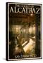 The Ghosts of Alcatraz Island - San Francisco, CA-Lantern Press-Framed Stretched Canvas