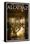 The Ghosts of Alcatraz Island - San Francisco, CA-Lantern Press-Framed Stretched Canvas