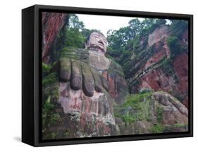 The Giant Buddha of Leshan, Sichuan, Tibet, China, Asia-Michael Runkel-Framed Stretched Canvas