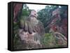 The Giant Buddha of Leshan, Sichuan, Tibet, China, Asia-Michael Runkel-Framed Stretched Canvas
