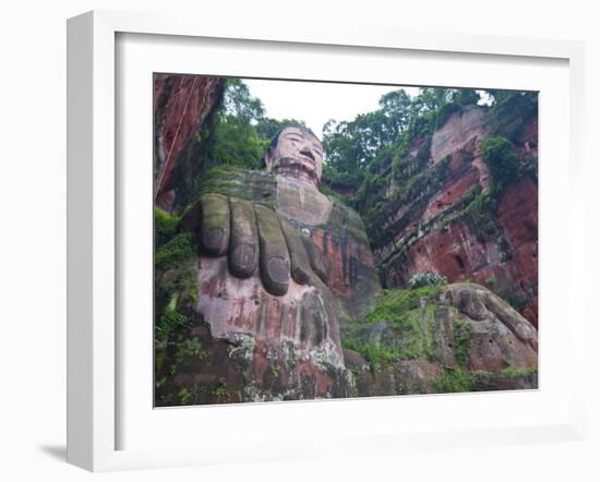 The Giant Buddha of Leshan, Sichuan, Tibet, China, Asia-Michael Runkel-Framed Photographic Print