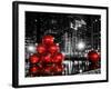 The Giant Christmas Ornaments on Sixth Avenue across from the Radio City Music Hall by Night-Philippe Hugonnard-Framed Photographic Print