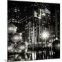 The Giant Christmas Ornaments on Sixth Avenue across from the Radio City Music Hall by Night-Philippe Hugonnard-Mounted Photographic Print