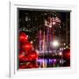 The Giant Christmas Ornaments on Sixth Avenue across from the Radio City Music Hall by Night-Philippe Hugonnard-Framed Photographic Print