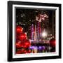 The Giant Christmas Ornaments on Sixth Avenue across from the Radio City Music Hall by Night-Philippe Hugonnard-Framed Photographic Print