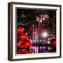 The Giant Christmas Ornaments on Sixth Avenue across from the Radio City Music Hall by Night-Philippe Hugonnard-Framed Photographic Print