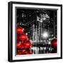 The Giant Christmas Ornaments on Sixth Avenue across from the Radio City Music Hall by Night-Philippe Hugonnard-Framed Photographic Print