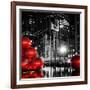 The Giant Christmas Ornaments on Sixth Avenue across from the Radio City Music Hall by Night-Philippe Hugonnard-Framed Photographic Print