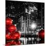 The Giant Christmas Ornaments on Sixth Avenue across from the Radio City Music Hall by Night-Philippe Hugonnard-Mounted Photographic Print