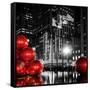 The Giant Christmas Ornaments on Sixth Avenue across from the Radio City Music Hall by Night-Philippe Hugonnard-Framed Stretched Canvas