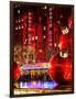 The Giant Christmas Ornaments on Sixth Avenue across from the Radio City Music Hall by Night-Philippe Hugonnard-Framed Photographic Print