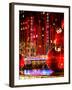 The Giant Christmas Ornaments on Sixth Avenue across from the Radio City Music Hall by Night-Philippe Hugonnard-Framed Premium Photographic Print