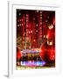 The Giant Christmas Ornaments on Sixth Avenue across from the Radio City Music Hall by Night-Philippe Hugonnard-Framed Photographic Print