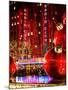 The Giant Christmas Ornaments on Sixth Avenue across from the Radio City Music Hall by Night-Philippe Hugonnard-Mounted Photographic Print