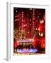 The Giant Christmas Ornaments on Sixth Avenue across from the Radio City Music Hall by Night-Philippe Hugonnard-Framed Photographic Print