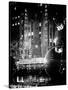 The Giant Christmas Ornaments on Sixth Avenue across from the Radio City Music Hall by Night-Philippe Hugonnard-Stretched Canvas