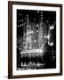 The Giant Christmas Ornaments on Sixth Avenue across from the Radio City Music Hall by Night-Philippe Hugonnard-Framed Photographic Print