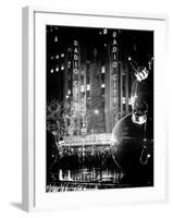 The Giant Christmas Ornaments on Sixth Avenue across from the Radio City Music Hall by Night-Philippe Hugonnard-Framed Photographic Print