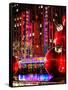 The Giant Christmas Ornaments on Sixth Avenue across from the Radio City Music Hall by Night-Philippe Hugonnard-Framed Stretched Canvas