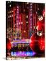 The Giant Christmas Ornaments on Sixth Avenue across from the Radio City Music Hall by Night-Philippe Hugonnard-Stretched Canvas