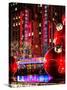 The Giant Christmas Ornaments on Sixth Avenue across from the Radio City Music Hall by Night-Philippe Hugonnard-Stretched Canvas