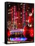 The Giant Christmas Ornaments on Sixth Avenue across from the Radio City Music Hall by Night-Philippe Hugonnard-Framed Stretched Canvas