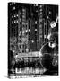 The Giant Christmas Ornaments on Sixth Avenue across from the Radio City Music Hall by Night-Philippe Hugonnard-Stretched Canvas