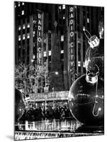 The Giant Christmas Ornaments on Sixth Avenue across from the Radio City Music Hall by Night-Philippe Hugonnard-Mounted Photographic Print