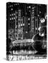 The Giant Christmas Ornaments on Sixth Avenue across from the Radio City Music Hall by Night-Philippe Hugonnard-Stretched Canvas