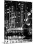 The Giant Christmas Ornaments on Sixth Avenue across from the Radio City Music Hall by Night-Philippe Hugonnard-Mounted Art Print