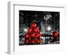 The Giant Christmas Ornaments on Sixth Avenue across from the Radio City Music Hall by Night-Philippe Hugonnard-Framed Art Print