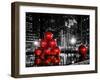 The Giant Christmas Ornaments on Sixth Avenue across from the Radio City Music Hall by Night-Philippe Hugonnard-Framed Art Print