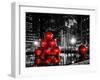 The Giant Christmas Ornaments on Sixth Avenue across from the Radio City Music Hall by Night-Philippe Hugonnard-Framed Art Print