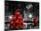 The Giant Christmas Ornaments on Sixth Avenue across from the Radio City Music Hall by Night-Philippe Hugonnard-Mounted Art Print