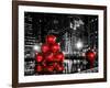 The Giant Christmas Ornaments on Sixth Avenue across from the Radio City Music Hall by Night-Philippe Hugonnard-Framed Art Print