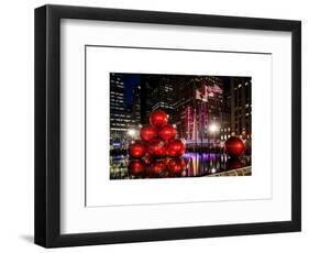 The Giant Christmas Ornaments on Sixth Avenue across from the Radio City Music Hall by Night-Philippe Hugonnard-Framed Art Print