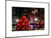 The Giant Christmas Ornaments on Sixth Avenue across from the Radio City Music Hall by Night-Philippe Hugonnard-Mounted Art Print