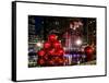 The Giant Christmas Ornaments on Sixth Avenue across from the Radio City Music Hall by Night-Philippe Hugonnard-Framed Stretched Canvas