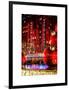 The Giant Christmas Ornaments on Sixth Avenue across from the Radio City Music Hall by Night-Philippe Hugonnard-Framed Art Print