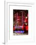 The Giant Christmas Ornaments on Sixth Avenue across from the Radio City Music Hall by Night-Philippe Hugonnard-Framed Art Print