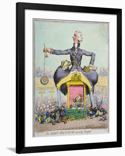 The Giant Factotum Amusing Himself, Published by Hannah Humphrey in 1797-James Gillray-Framed Giclee Print