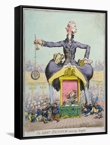 The Giant Factotum Amusing Himself, Published by Hannah Humphrey in 1797-James Gillray-Framed Stretched Canvas