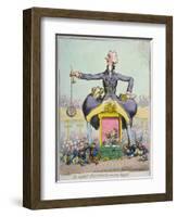 The Giant Factotum Amusing Himself, Published by Hannah Humphrey in 1797-James Gillray-Framed Giclee Print