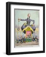 The Giant Factotum Amusing Himself, Published by Hannah Humphrey in 1797-James Gillray-Framed Giclee Print